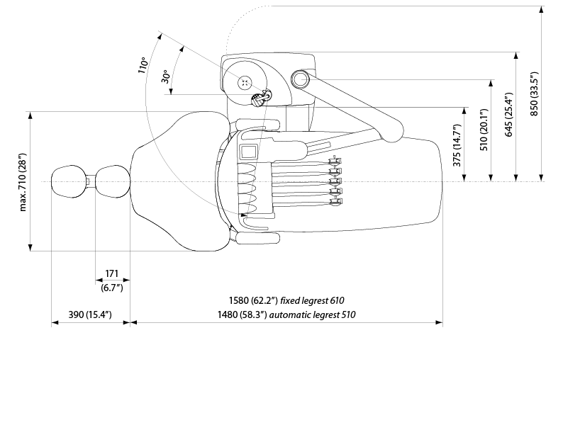 Over-the-patient delivery with balanced instrument arms
