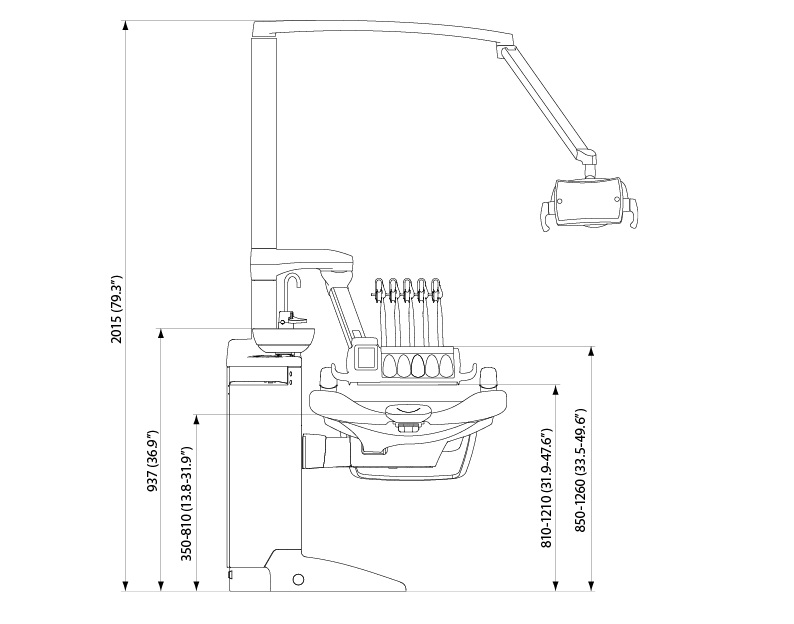 Over-the-patient delivery with balanced instrument arms